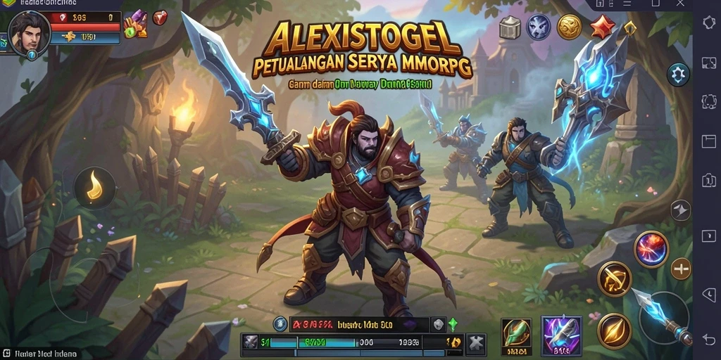 Gameplay ALEXISTOGEL menggambarkan aksi seru dalam dunia MMORPG.