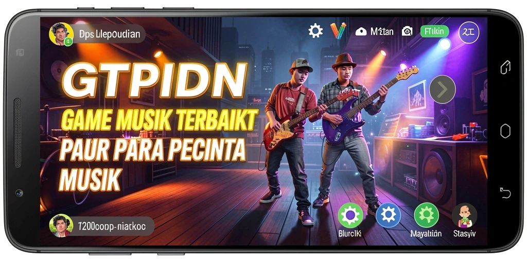 Tampilan screenshot GTPIDN menampilkan gameplay seru dengan berbagai tantangan musik.