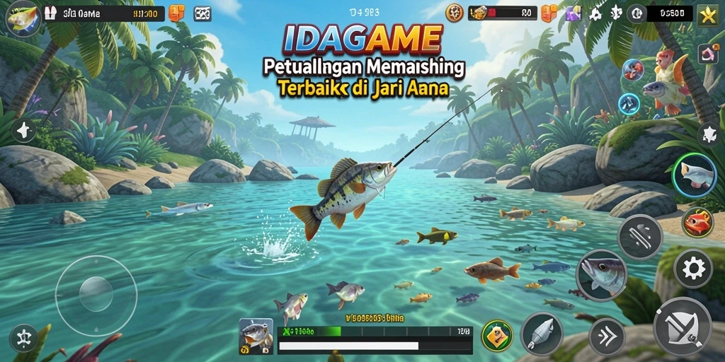 Tampilan gameplay IDAGAME dengan pengalaman memancing yang menarik.
