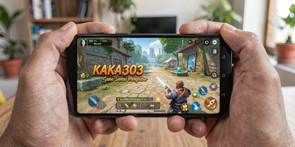 Tampilan gameplay KAKA303 yang ceria dan penuh tantangan.
