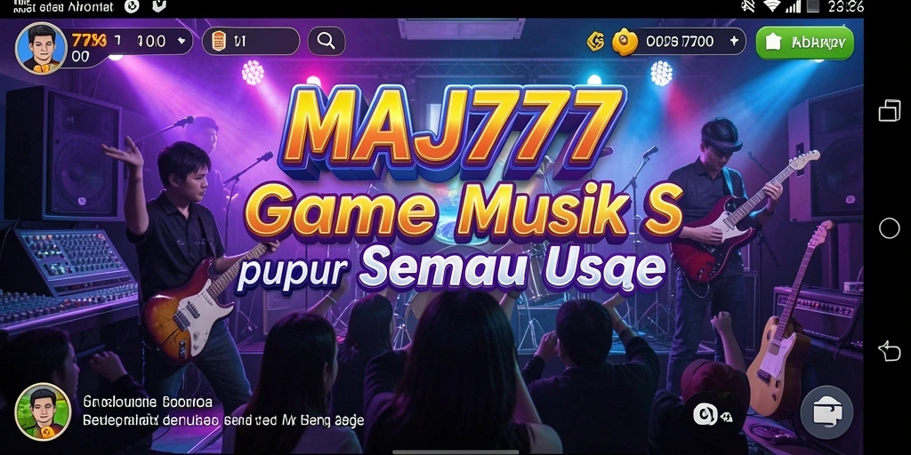 Tampilan gameplay menarik dari game musik MAJ777.