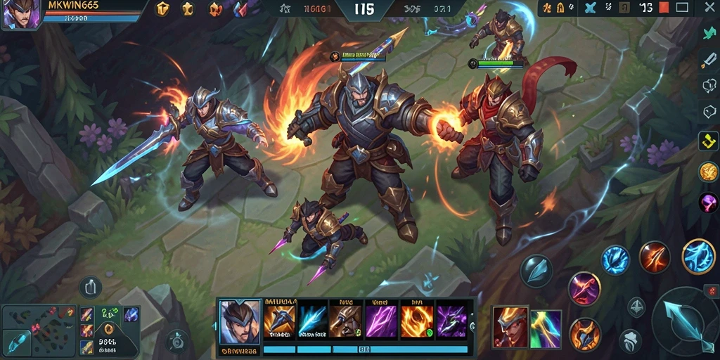 Tampilan gameplay seru di MKWIN666 dengan aksi MOBA yang mendebarkan.