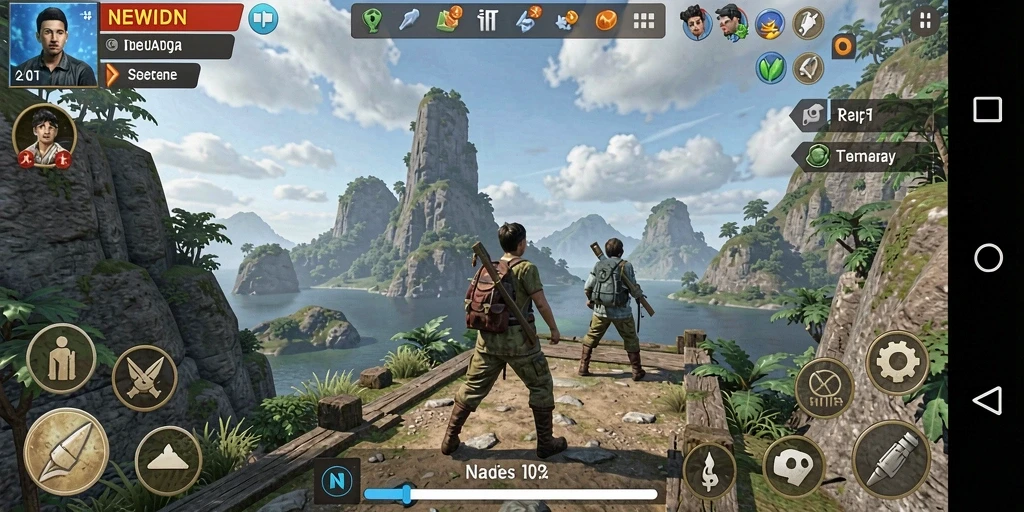 Tampilan gameplay seru di dunia petualangan NEWIDN.