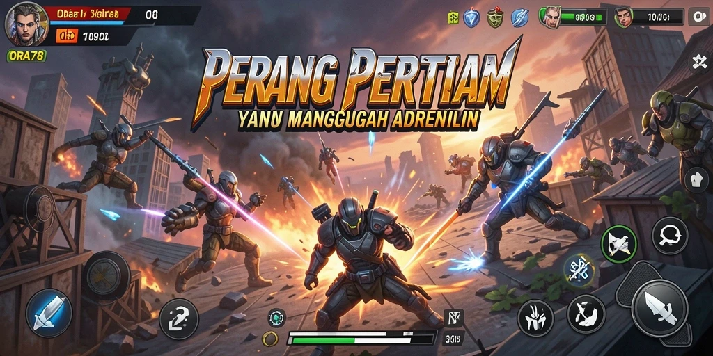 Tampilan seru dari gameplay ORA78 dengan aksi tembak-menembak yang intens.