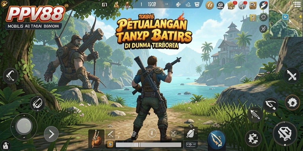 Screenshot gameplay menampilkan eksplorasi luas dalam PPV88.