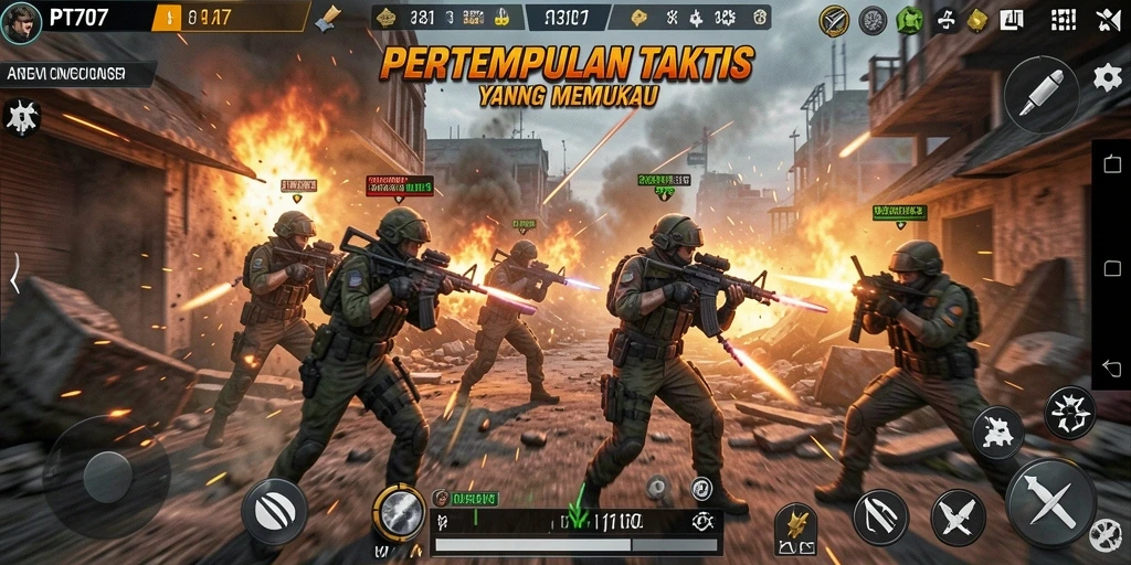 Tangkapan layar PT707 menunjukkan aksi menegangkan dalam pertempuran TPS.