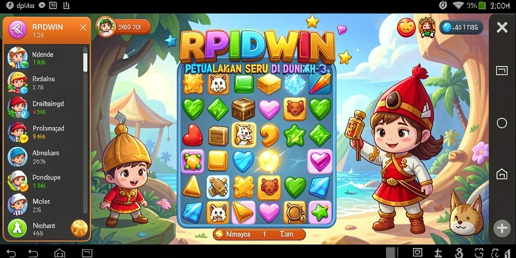 Tangkapan layar RPIDWIN menampilkan aksi seru gameplay Match-3.