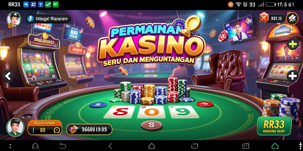 Tampilan gameplay yang menarik dan mendebarkan di RR33.