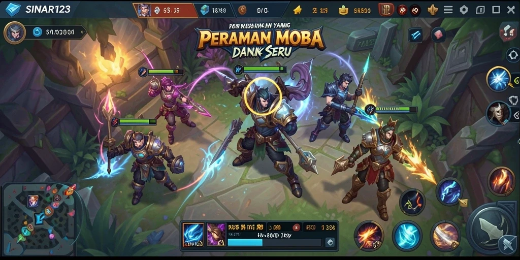Screenshot gameplay SINAR123 menampilkan pertempuran seru dan karakter yang penuh aksi.