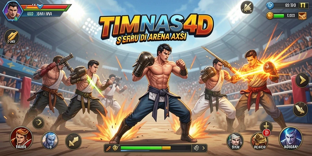 Tampilan seru dari gameplay Aksi TIMNAS4D yang mendebarkan.