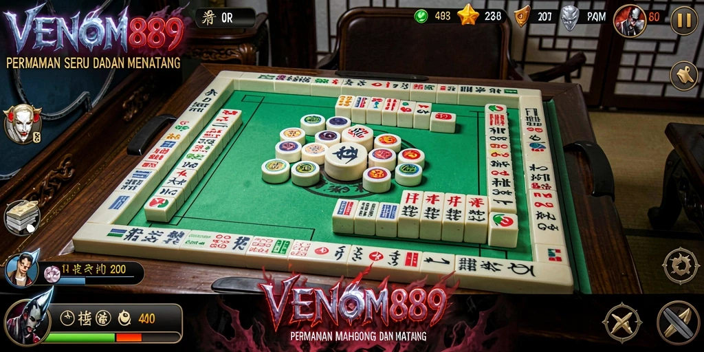 Screenshot permainan VENOM889 yang menampilkan aksi seru Mahjong.